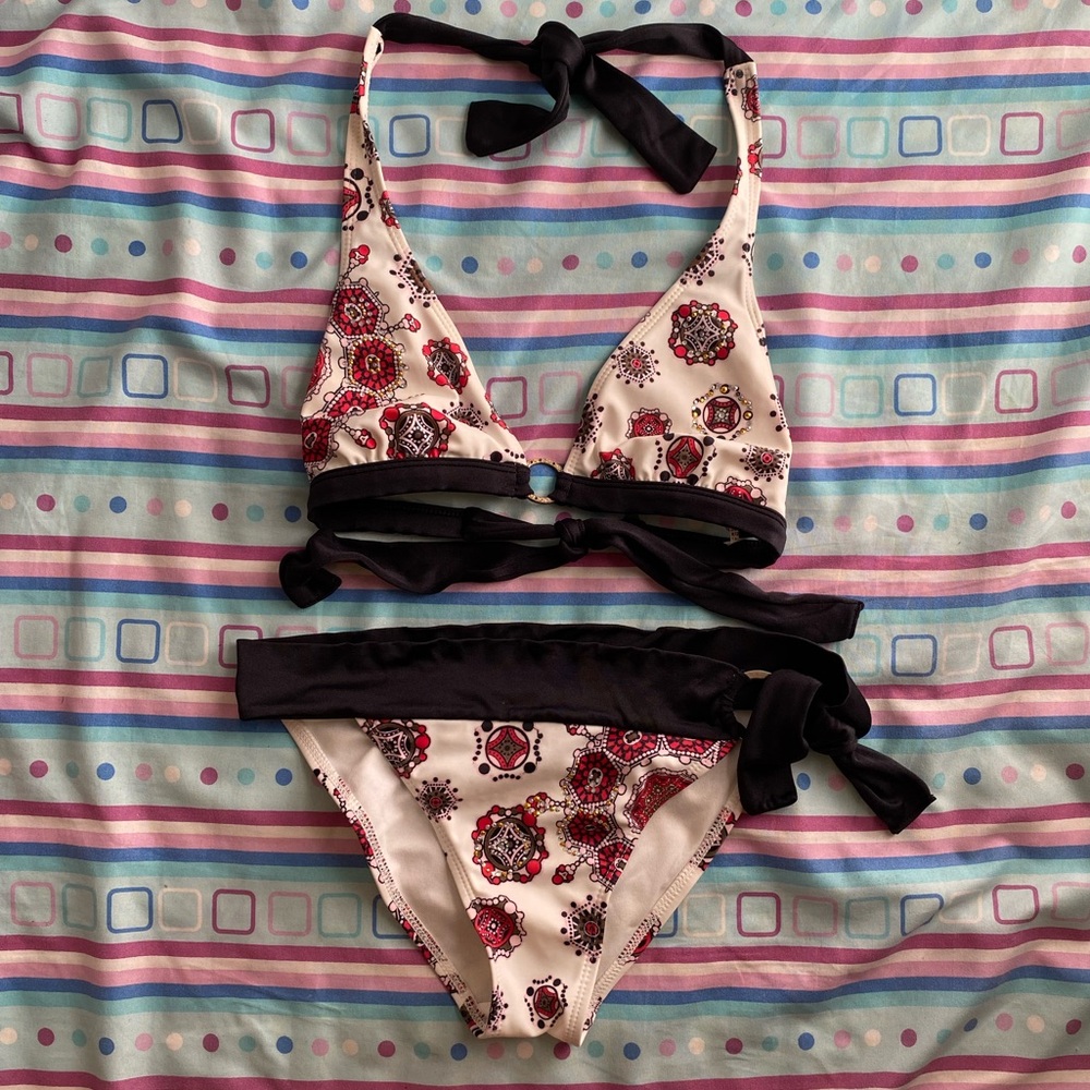 Guess Floral Bikini with Black Accents